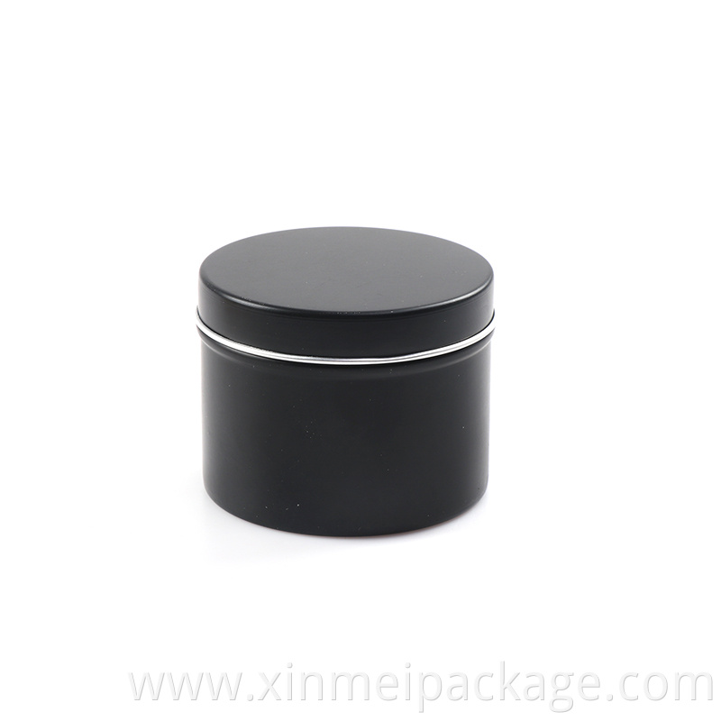 black aluminum tin